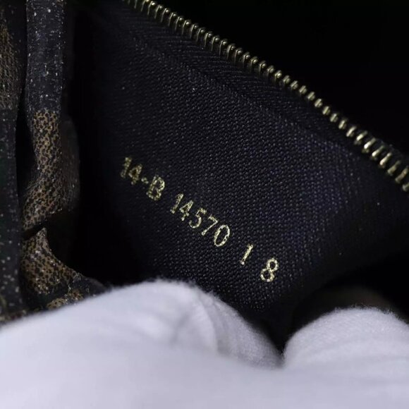 FENDI Pecan Canvas Hand Bag 2way Brown Black - Picture 9 of 16